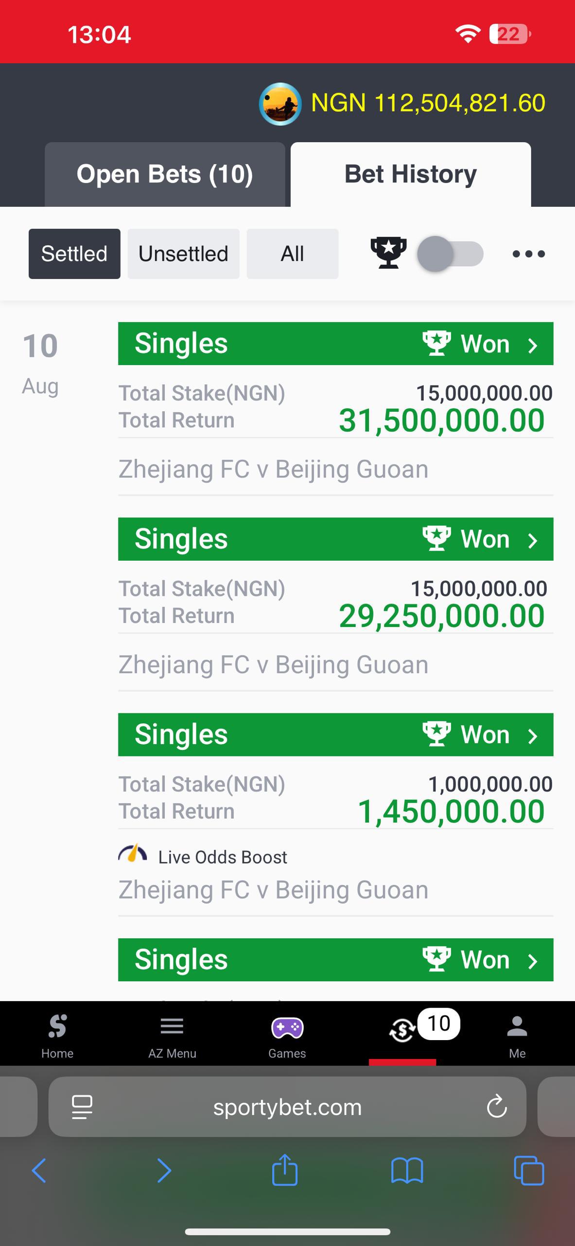 Winning Ticket 6